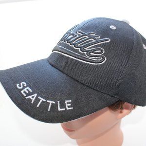 SNCO Seattle Black/Gray Adjustable Hat Cap